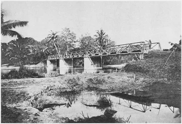 Puente sobre el río Rach Lang, distrito de Saigón, 1885